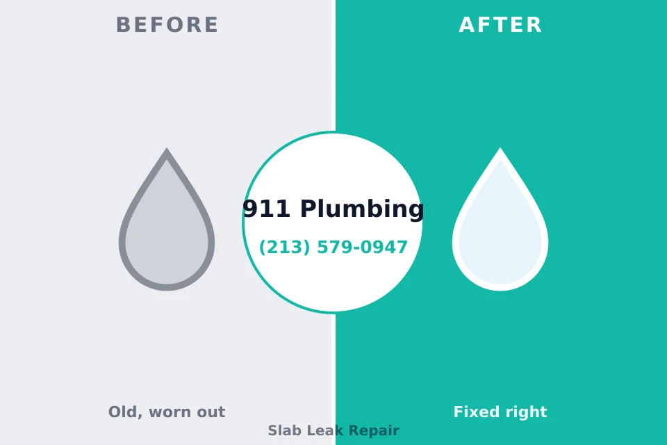 Before and after: plumbing company Cresson, TX